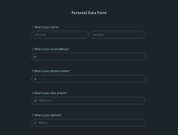 Personal Data Form