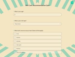 Skin Care Recommendation Quiz