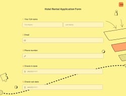 Hotel Rental Application Form