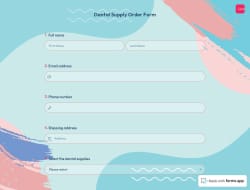 Dental Supply Order Form