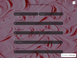 Birthday Cake Order Form