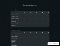 Course Evaluation Form