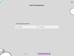 Newsletter Sign Up Form Template