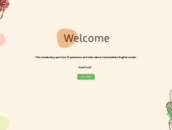 Vocabulary Quiz Template