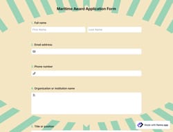 Maritime Award Application Form