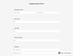 Unpaid Leave Form