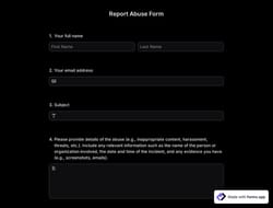 Report Abuse Form