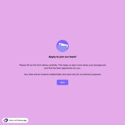 Job Application Form Template