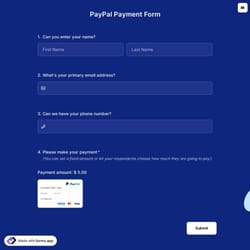 PayPal Payment Form Template