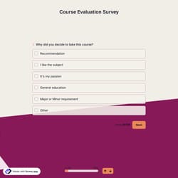 Course Evaluation Survey Template