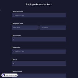 Employee Evaluation Sheet