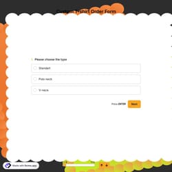 Custom T-shirt Order Form