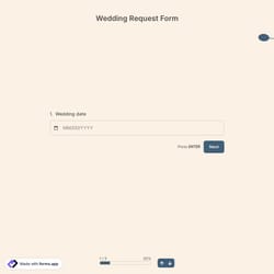 Wedding Request Form