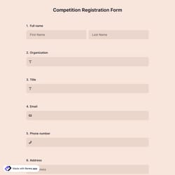 Competition Registration Form 