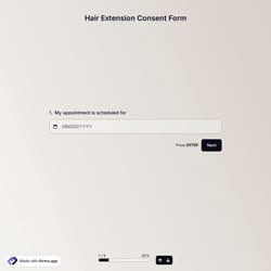 Hair Extension Consent Form