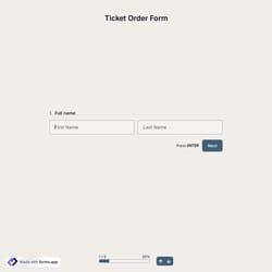 Ticket Order Form