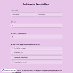 Performance Appraisal Form