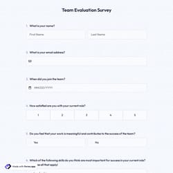 Team Evaluation Survey