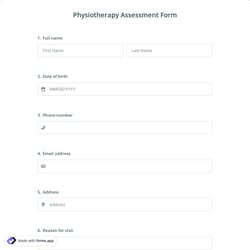 Physiotherapy Assessment Form