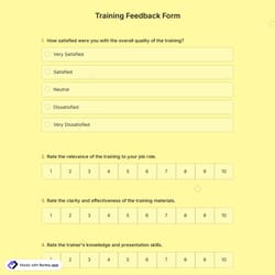 Training Feedback Form