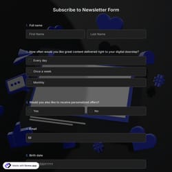 Subscribe to Newsletter Form