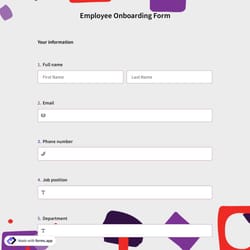 Employee Onboarding Form