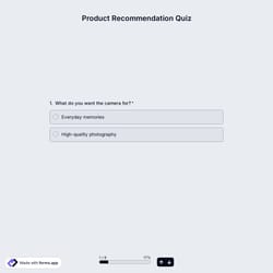 Product Recommendation Quiz