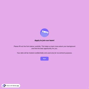 Job Application Form Template