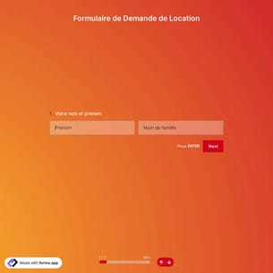 Modèle de Formulaire de Demande de Location