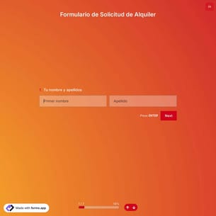 Plantilla de Formulario de Solicitud de Alquiler