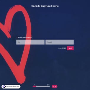 Gönüllü Başvuru Formu Şablonu