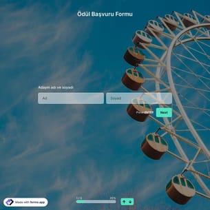Ödül Başvuru Formu Şablonu