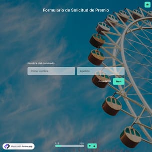 Plantilla de Formulario de Solicitud de Premio