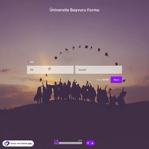 Üniversite Başvuru Formu Şablonu