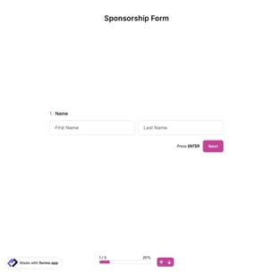 Sponsorship Form Template