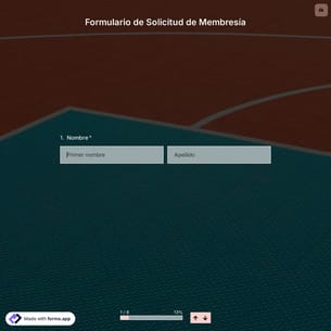 Plantilla de Formulario de Solicitud de Membresía