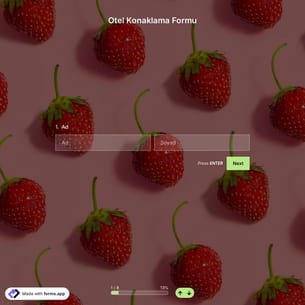 Otel Konaklama Formu Şablonu