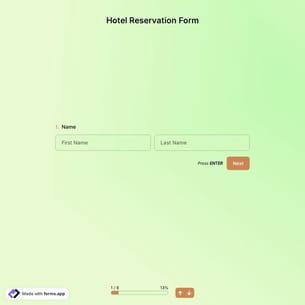 Hotel Reservation Form Template