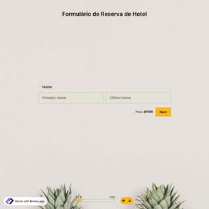 Modelo de Formulário de Reserva de Hotel
