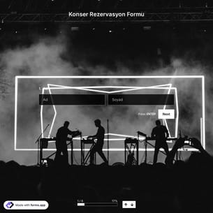 Konser Rezervasyon Formu Şablonu