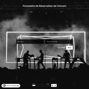 Modèle de Formulaire de Réservation de Concert