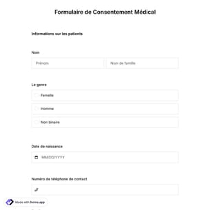 Modèle de Formulaire de Consentement Médical