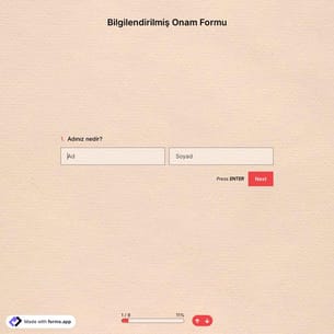 Bilgilendirilmiş Onam Formu Şablonu