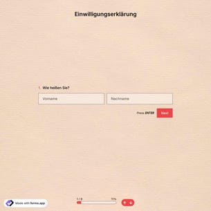 Vorlage für die Einwilligungserklärung