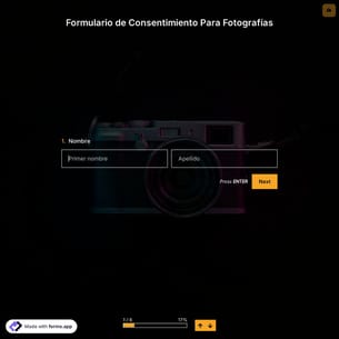 Plantilla de Formulario de Consentimiento Para Fotografías