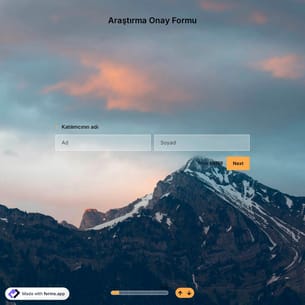 Araştırma Onay Formu Şablonu