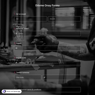 Dövme Onay Formu Şablonu