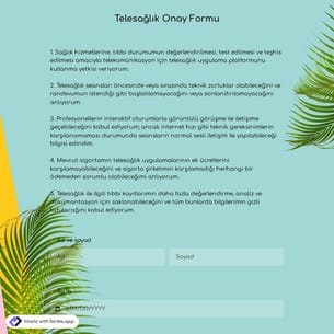 Telesağlık Onay Formu Şablonu