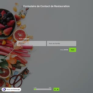 Modèle de Formulaire de Contact de Restauration