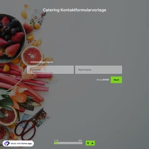 Catering Kontaktformularvorlage